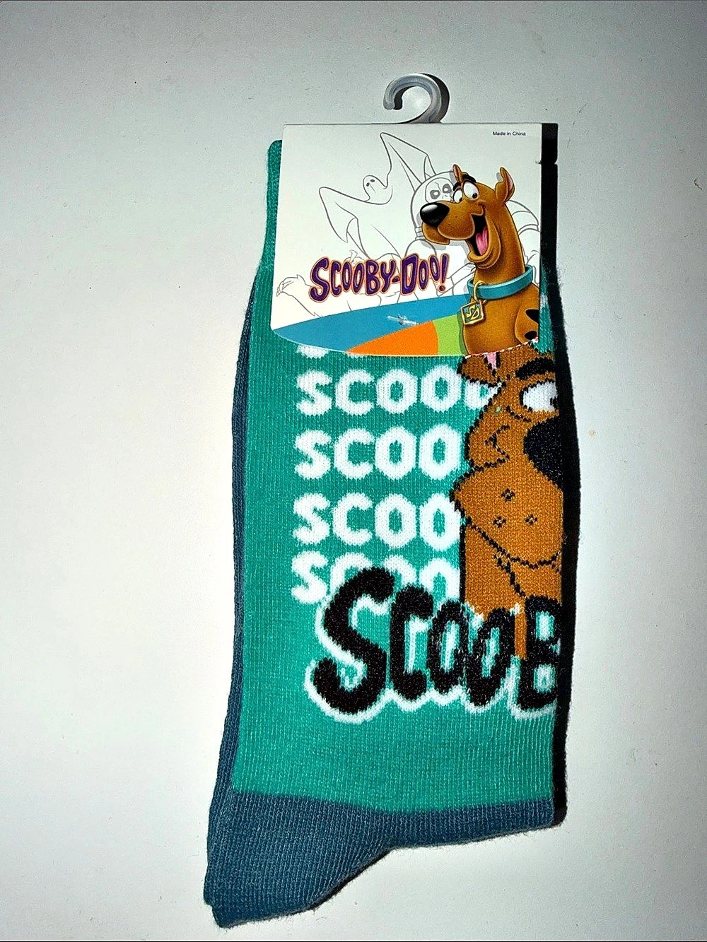 Bioworld Scooby-Doo Character Crew Socks Blue & Green